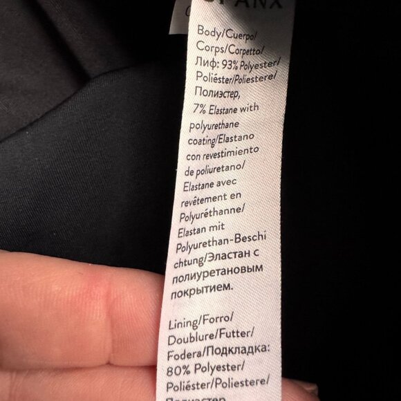 Spanx Faux Leather Jogger Pants Size Large Noir Black Vegan Utility Pocket 20283 - Picture 3 of 7